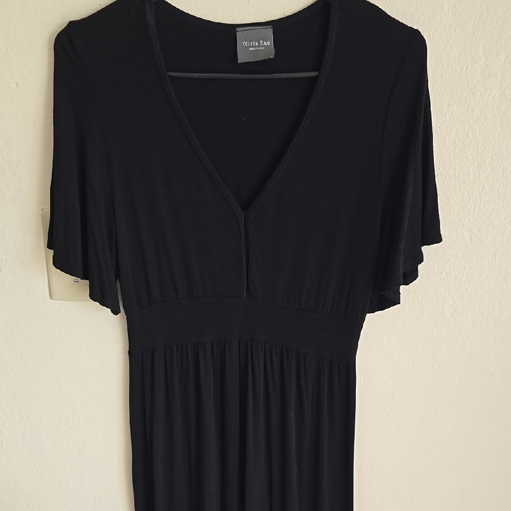 Black V-Neck Dress